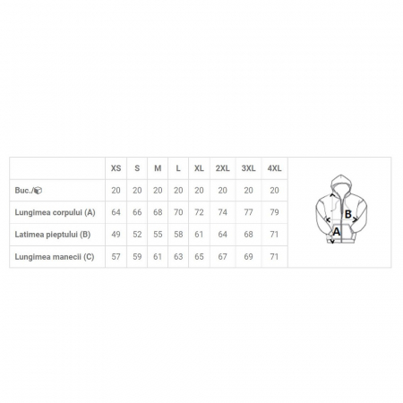 Hanorac cu gluga Kariban K479, 80% bumbac, 20% poliester, 280 gr/mp, unisex [1]