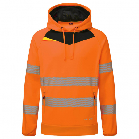 Imbracaminte de lucru - Hanorac cu gluga reflectorizant Portwest DX4 HI-VIS, 100% poliester, 330 gr/mp