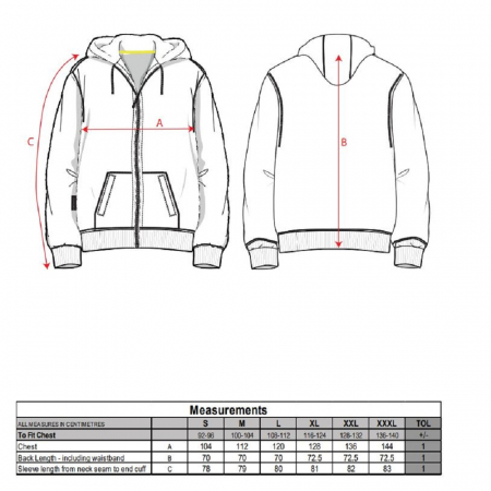 Hanorac cu gluga Portwest NICKEL KS31, 50% poliester, 50% bumbac, 350g [1]