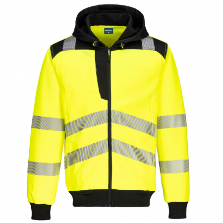 Hanorac reflectorizant cu fermoar Portwest PW327, 65% poliester, 35% bumbac, 300 gr/mp [0]