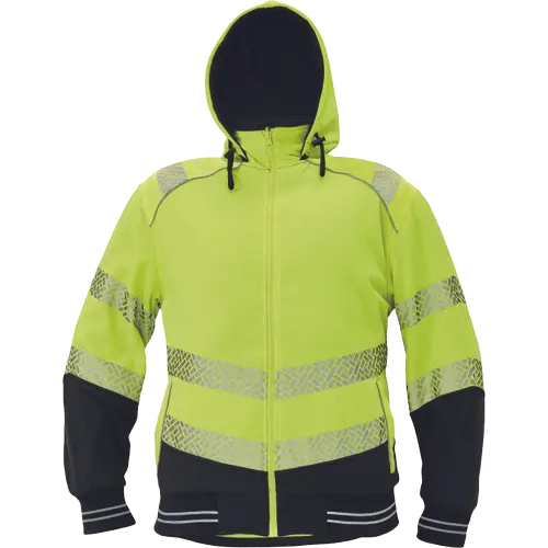 Imbracaminte de lucru - Hanorac reflectorizant cu gluga Cerva KNOXFIELD PROFI HV, 100% poliester, 300 gr/mp