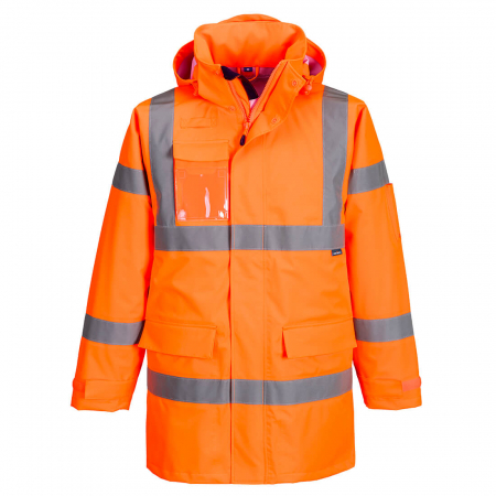 Imbracaminte de lucru - Jacheta impermeabila cu benzi reflectorizante Portwest S599 Hi-Vis EXTREME RAIN, 100% poliester, 160 gr/mp