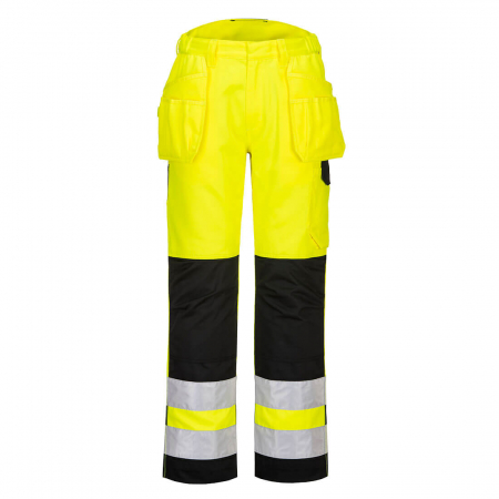 Imbracaminte de lucru - Pantaloni reflectorizanti Portwest HIVIS PW2 PW242, 65% poliester, 35% bumbac, 245g