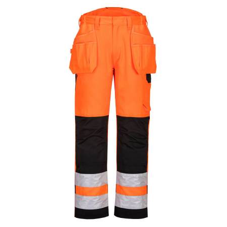 Imbracaminte de lucru - Pantaloni reflectorizanti Portwest HIVIS PW2 PW242, 65% poliester, 35% bumbac, 245g