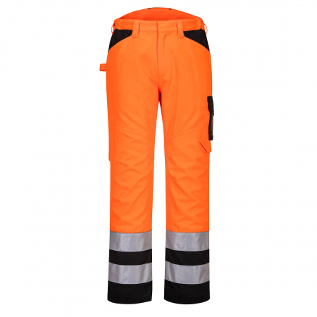 Imbracaminte de lucru - Pantaloni reflectorizanti Portwest HIVIS PW2 PW241, 65% poliester, 35% bumbac, 245g