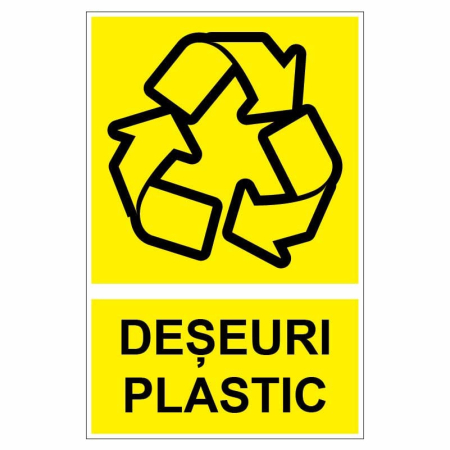 Indicatoare rutiere | de orientare - Indicator autocolant pentru deseuri plastic