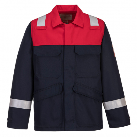Imbracaminte de lucru - Jacheta ignifuga reflectorizanta Portwest BIZFLAME PLUS FR55, 99% bumbac, 1% fibra de carbon 350g