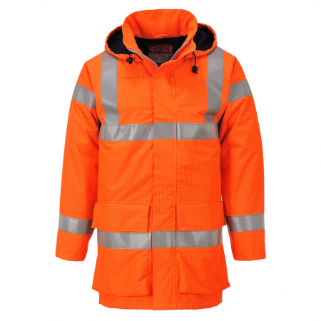 Imbracaminte de lucru - Scurta de iarna vatuita reflectorizanta Portwest BIZFLAME RAIN MULTI LITE S774, ignifuga, antistatica,  98% poliester, 2% fibra de carbon, 250g
