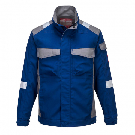 Imbracaminte de lucru - Jacheta ignifuga Portwest BIZFLAME ULTRA FR08, bicolor,  80% bumbac, 19% poliester, 1% fibra de carbon 340g
