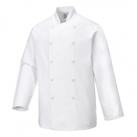 Imbracaminte de lucru - Jacheta bucatar Portwest C836 SUSSEX CHEFS, 100% bumbac, 280 gr/mp