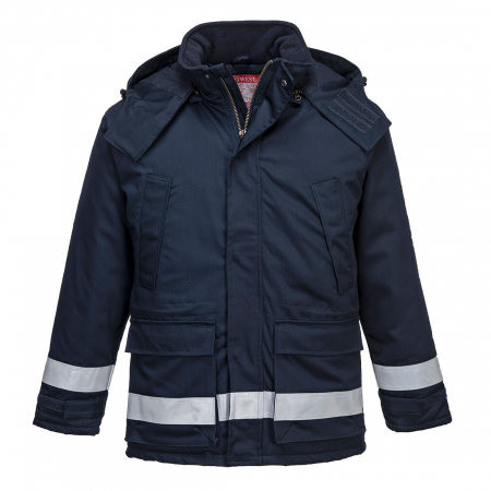 Imbracaminte de lucru - Scurta de iarna vatuita ignifuga Portwest FR59, antistatica, 99% bumbac, 1% fibra de carbon, 350g