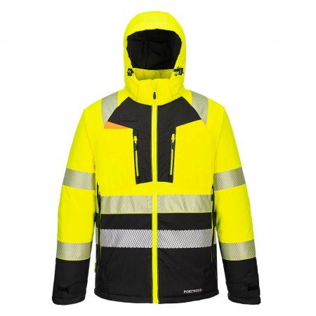 Imbracaminte de lucru - Jacheta de iarna captusita Portwest DX430 Hi-Vis Class 2, 100% poliester stretch