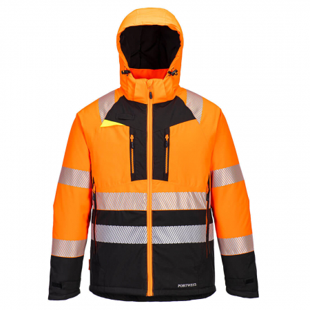 Imbracaminte de IARNA - Jacheta de iarna captusita Portwest DX430 Hi-Vis Class 2, 100% poliester stretch