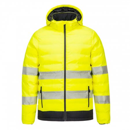 Jachete de iarna reflectorizante - Jacheta de iarna reflectorizanta cu buton de incalzire Portwest S548, 100% poliester, 160 gr/mp