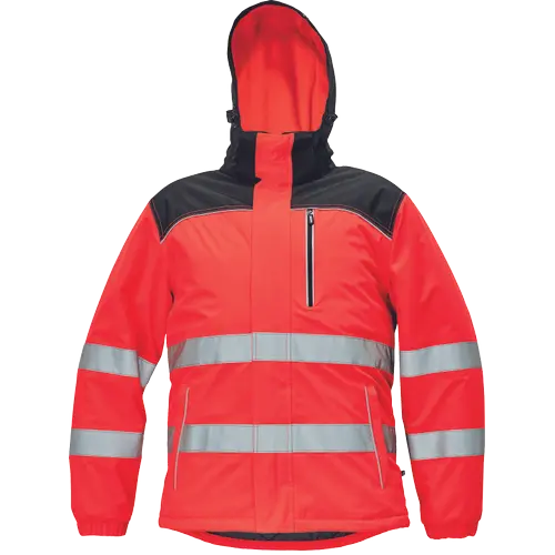 Jachete | Bluze salopeta de iarna - Jacheta de lucru cu benzi reflectorizante Cerva KNOXFIELD HV WINTER, 100% poliester, 180 gr/mp