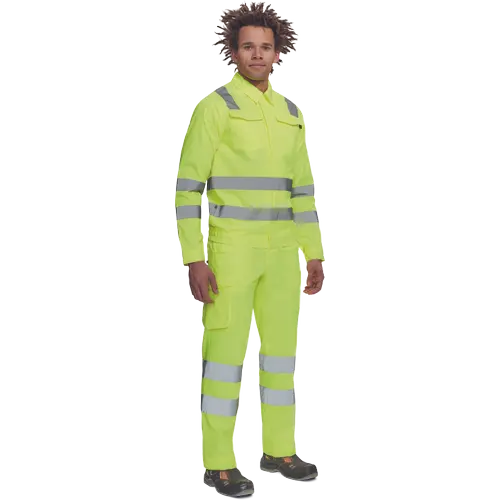 Jacheta de lucru cu benzi reflectorizante Cerva MALAGA HV, 50% bumbac, 50% poliester, 200 gr/mp [1]
