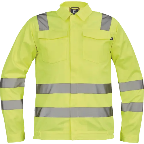 Imbracaminte de lucru - Jacheta de lucru cu benzi reflectorizante Cerva MALAGA HV, 50% bumbac, 50% poliester, 200 gr/mp
