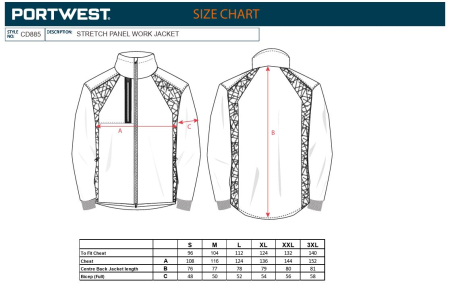 Jacheta de lucru Portwest WX2 STRETCH WORK, 65% poliester reciclat, 35% bumbac, 245g [1]