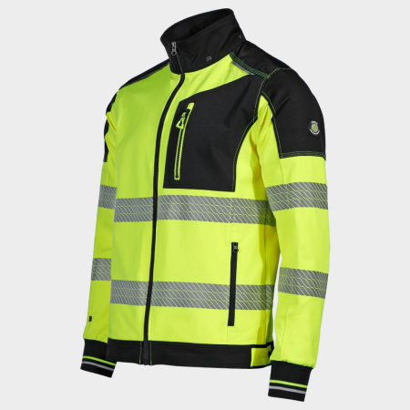 Jacheta de lucru reflectorizanta Stenso REVOLT HV 4STRETCH, cu gluga detasabila, 100% poliester, 280 gr/mp [3]