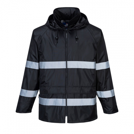 Imbracaminte de lucru - Jacheta impermeabila Portwest IONA CLASSIC F440, cu benzi reflectorizante, 100% poliester, 210g