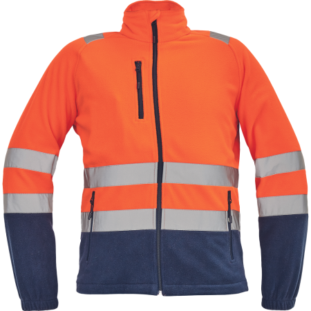 Jacheta fleece cu benzi reflectorizante Cerva SEVILLA HV, 100% poliester, 280 gr/mp [0]