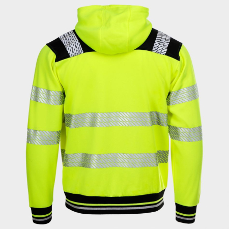 Jacheta fleece reflectorizanta cu gluga Stenso PRISMA HV 2.0, 75% poliester, 25% bumbac, 280  gr/mp [6]