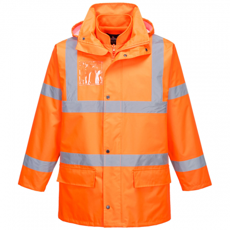 Imbracaminte de lucru - Scurta de iarna vatuita reflectorizanta Portwest HIVIS 5IN1 S765, 100% poliester, 190 gr/mp