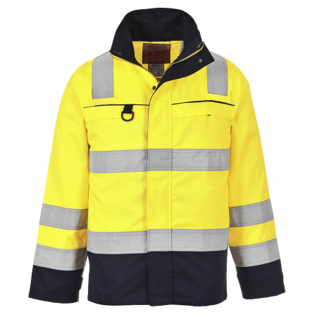 Imbracaminte de lucru - Jacheta reflectorizanta ignifuga Portwest MULTI-NORM FR61, 99% bumbac, 1% fibra de carbon, 345g