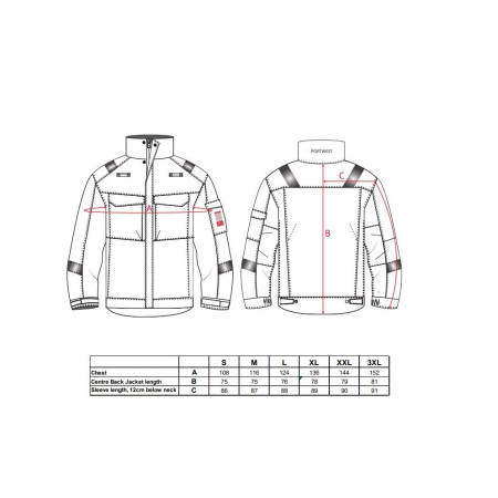 Jacheta ignifuga Portwest BIZFLAME ULTRA FR68, 80% bumbac, 19% poliester, 1% fibra de carbon, 340g [1]