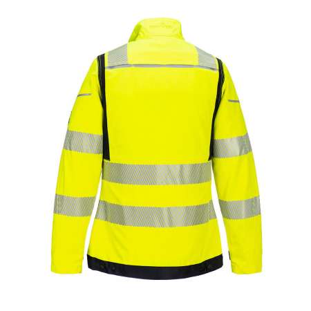 Jacheta ignifuga reflectorizanta dama Portwest FR715, 60% modacrilic, 39% bumbac, 1% fibre carbon, 280 gr/mp [1]