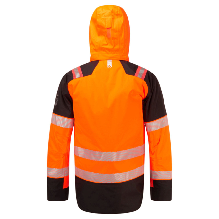Jacheta ignifugata reflectorizanta Portwest FR606 MODAFLAME Rain+ Hi-Vis FR, 60% poliester, 21% modacrilic, 18% bumbac, 1% fibra de carbon, 270 gr/mp [1]