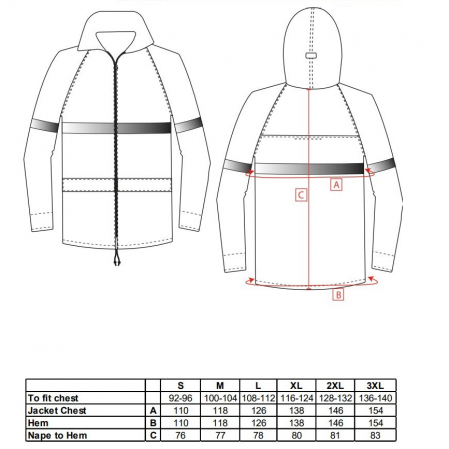 Jacheta impermeabila Portwest IONA CLASSIC F440, cu benzi reflectorizante, 100% poliester, 210g [1]