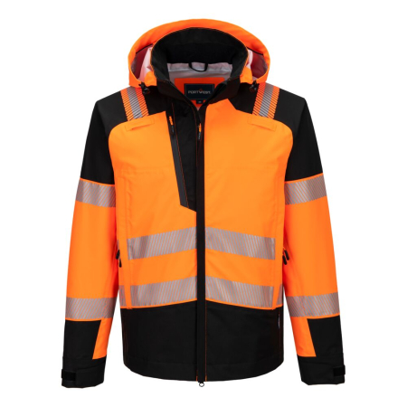 Jacheta impermeabila reflectorizanta cu gluga Portwest PW3 Hi-Vis, 100% poliester, 160 gr/mp [0]