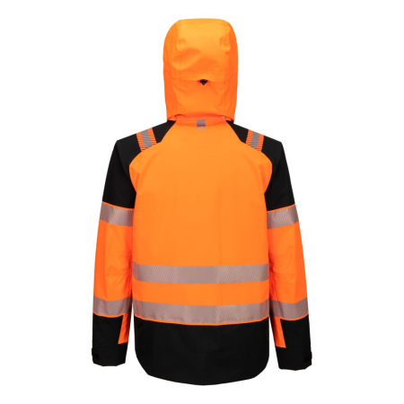 Jacheta impermeabila reflectorizanta cu gluga Portwest PW3 Hi-Vis, 100% poliester, 160 gr/mp [1]