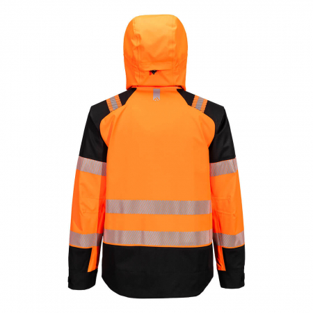 Jacheta impermeabila reflectorizanta cu gluga Portwest T161 PW3 HI-VIS (3L), 100% poliester, 160 gr/mp [1]