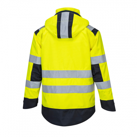 Jacheta reflectorizanta Portwest MODFLAME RAIN MULTI-NORM ARC  MV70, protectie multipla, 98% poliester, 2% fibra de carbon, 350g [2]