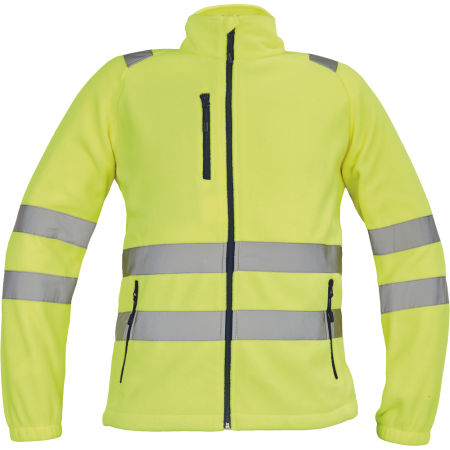 Jachete fleece reflectorizante - Jacheta reflectorizanta Cerva ALMERIA HV FLEECE, 100% poliester, 280 gr/mp