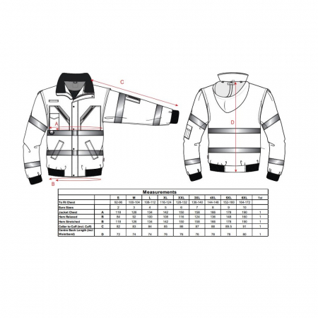 Jacheta reflectorizanta Portwest BOMBER HI-VIS 3in1 C467, 100% poliester, 190 gr/mp [1]