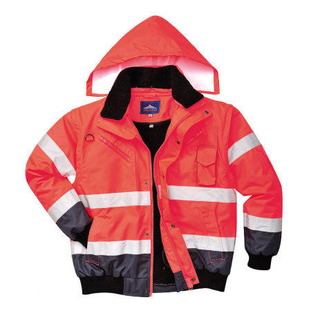 Imbracaminte de lucru - Jacheta reflectorizanta Portwest CONTRAST BOMBER C465, 100% poliester, 190 gr/mp