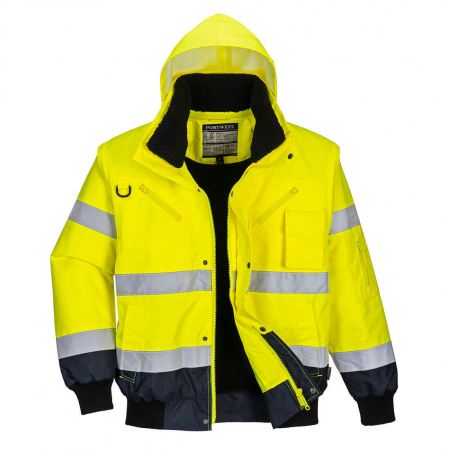 Imbracaminte de lucru - Jacheta reflectorizanta Portwest CONTRAST BOMBER C465, 100% poliester, 190 gr/mp