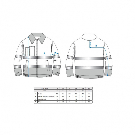 Jacheta reflectorizanta Portwest MADRID TX70, 65% poliester, 35% bumbac 245 gr/mp [1]
