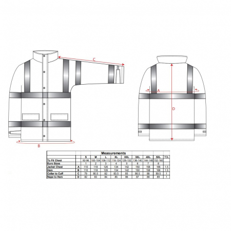 Jacheta reflectorizanta Portwest TRAFFIC RT63, 100% poliester, 190 gr/mp [1]