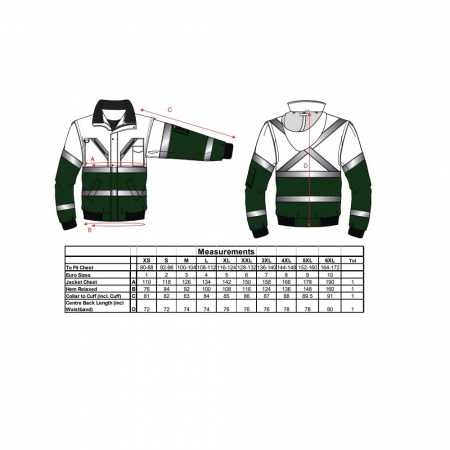 Jacheta reflectorizanta Portwest X HI-VIS BOMBER C565, 100% poliester, 190 gr/mp [1]