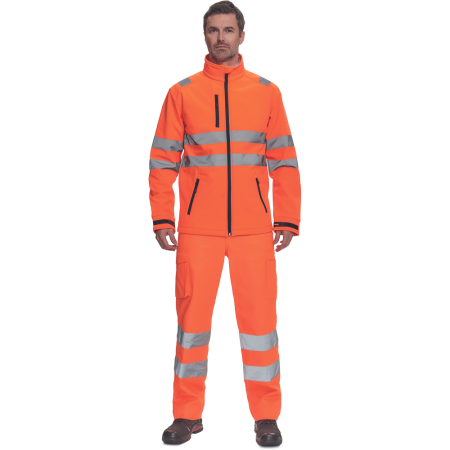 Jacheta softshell cu benzi reflectorizante Cerva MURCIA HV, 94% poliester, 6% elastan, 300 gr/mp [1]