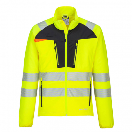 Jachete softshell reflectorizante - Jacheta softshell reflectorizanta Portwest DX4 ZIP BASE LAYER DX481, 92% poliester, 2% elastan, 210 gr/mp