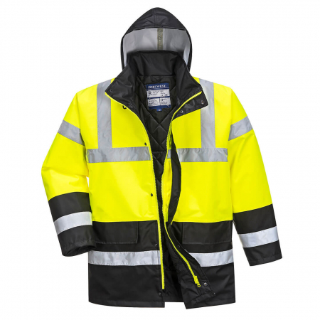Imbracaminte de lucru - Scurta de iarna reflectorizanta Portwest TRAFFIC CONTRAST S466, 100% poliester, 190 gr/mp