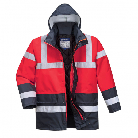 Imbracaminte de lucru - Scurta de iarna reflectorizanta Portwest TRAFFIC CONTRAST S466, 100% poliester, 190 gr/mp