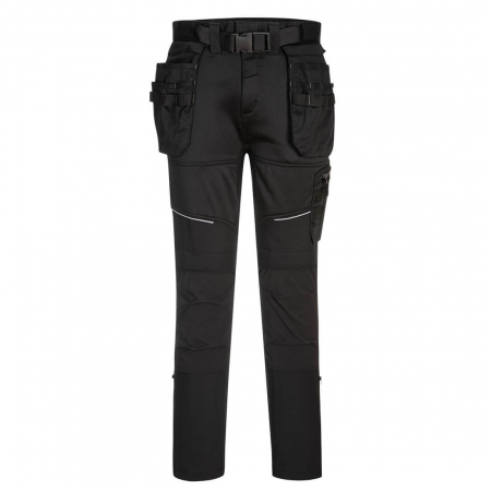 Imbracaminte de lucru - Pantaloni de lucru in talie Portwest KX3 HOLSTER KX343,cu benzi reflectorizante, 93% pooliester, 7% elastan, 270g