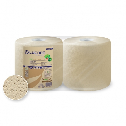 Echipamente speciale de protectie - Lavete industriale Lucart ECONATURAL 800, din fibre de celuloza, 2 role