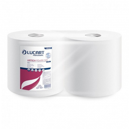 Lavete - Lavete industriale puternic absorbante Lucart AIRTECH POWER 320, 2 role, din fibra de celuloza